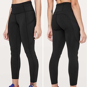Lululemon Fast & Free 7/8 Tight II *Non-Reflective Nulux size 4 Black